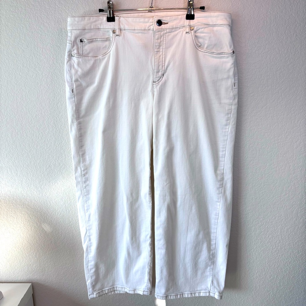 Eileen Fisher Women's White Jeans Organic Cotton - 14